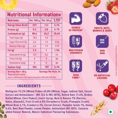 Bagrrys: Crunchy Nutty Fruity Muesli - 1100gm