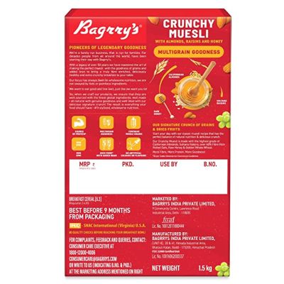 Bagrrys: Crunchy Muesli - 1500gm