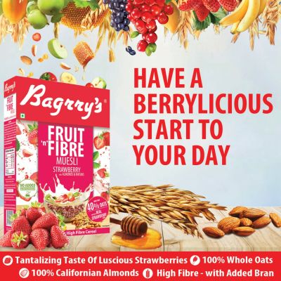 Bagrrys: Fruit 'N' Fibre Muesli - Strawberry - 500gm