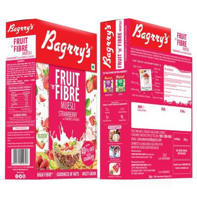 Bagrrys: Fruit 'N' Fibre Muesli - Strawberry - 500gm