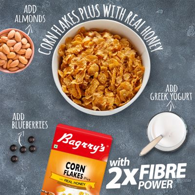 Bagrrys: Corn Flakes Plus With Real Honey - 300gm