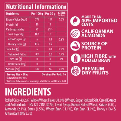 Bagrrys: Swiss Style Muesli - 500gm