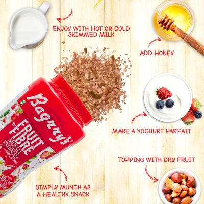 Bagrrys: Fruit 'N' Fibre Muesli - Strawberry - 1000gm