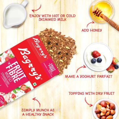 Bagrrys: Fruit 'N' Fibre Muesli - Strawberry - 500gm