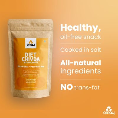 Omay Foods: Diet Chivda Pouch With Peanuts - 400gm