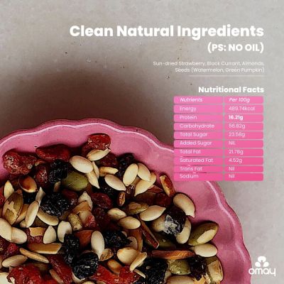 Omay Foods: Strawberry Blast Trail Mix Pouch - 400gm