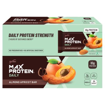 RiteBite Max Protein: Daily Almond Apricot [Pack of 24] - 1200gm