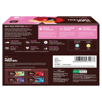 RiteBite Max Protein: Daily Fruit & Nut [Pack of 24] - 1200gm