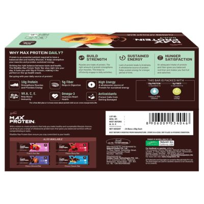 RiteBite Max Protein: Daily Almond Apricot [Pack of 24] - 1200gm