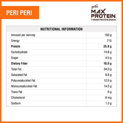 RiteBite Max Protein: Chips - Peri Peri [Pack of 3] - 360gm
