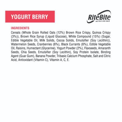 RiteBite Max Protein: Yogurt Berry Bar [Pack of 12] - 420gm