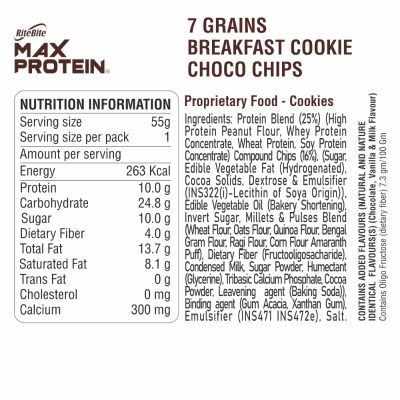 RiteBite Max Protein: Cookies Choco Chips [Pack of 12 ] - 660gm