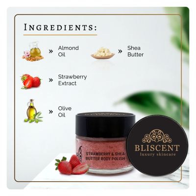 Bliscent: Strawberry & Shea Butter Body Polish - 150gm
