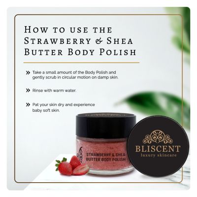 Bliscent: Strawberry & Shea Butter Body Polish - 150gm