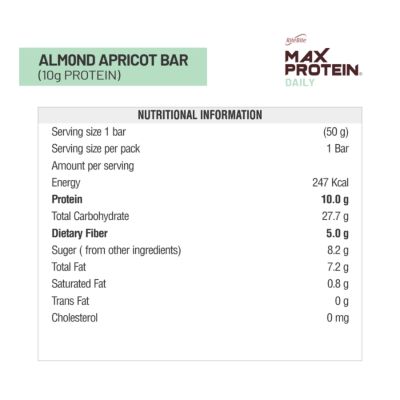 RiteBite Max Protein: Daily Almond Apricot [Pack of 24] - 1200gm