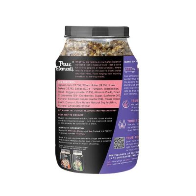 True Elements: Dark Chocolate Muesli 1Kg