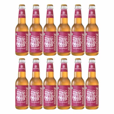 Coolberg: Non Alcoholic Beer Glass Bottle - Cranberry - Pack of 12 - 330ml Each