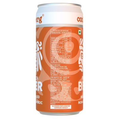 Coolberg: Non Alcoholic Beer Can - Peach & Cranberry - Pack of 6 - 300ml Each