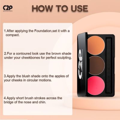 C2P Pro: Pro Basic Trio 1 (Blusher & Contour) - 13gm