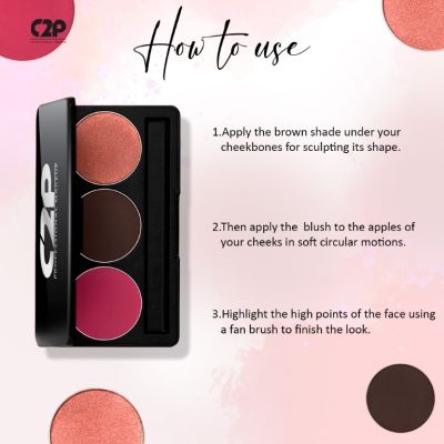 C2P Pro: Pro Basic Trio 2 (Blusher  Contour  Highlighter) - 13gm