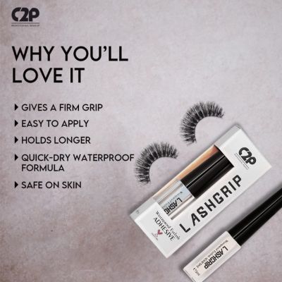 C2P Pro: Pro Lash Grip Waterproof Eyelash Adhesive - 3ml