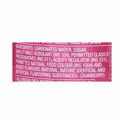 Coolberg: Non Alcoholic Beer Glass Bottle - Cranberry - Pack of 6 - 330ml Each