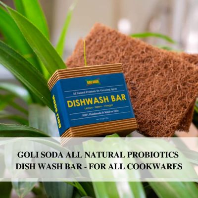 GOLI SODA: All Natural Probiotics Dish Wash Bar - 90gm