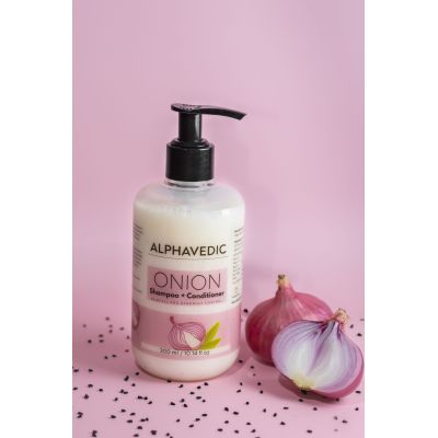 Alphavedic: Hair Fall Control Onion Shampoo + Conditioner - 300ml