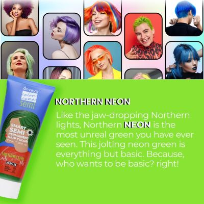Anveya: Nothern Neon Semi Permanent Hair Color -  100ml
