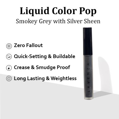 Lavenza: Liquid Eyeshadow - Metallic Smokey Grey - 3.5ml