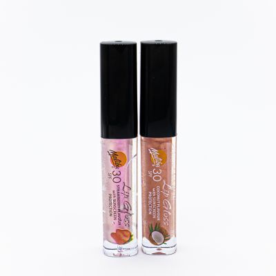 Malibu: Lip Gloss Coconut and Strawberry Flavour SPF 30 (Set of 2) - 1.5 ml each