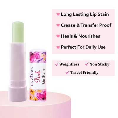 Lavenza: pH Adaptive Natural Pink Lipstain & Lip Balm (2in1) - 3gm