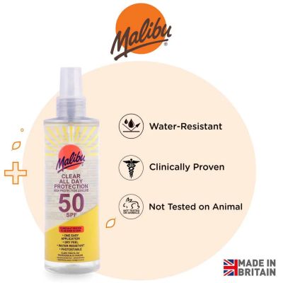 Malibu: All Day Clear Spray SPF 50 - 250ml