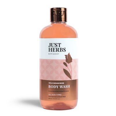 Just Herbs: Shatpatri Wild Indian Rose Gentle Body Wash - 200ml