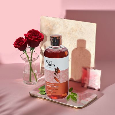 Just Herbs: Shatpatri Wild Indian Rose Gentle Body Wash - 200ml