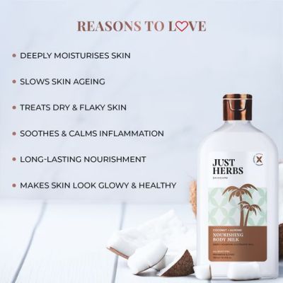 Just Herbs: Coconut Almond Nourishing Body Milk - 300ml