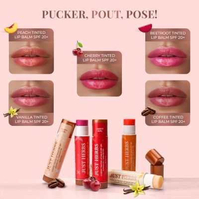 Just Herbs: Tinted Lip Balms SPF 20+ (Vanilla) - 4gm
