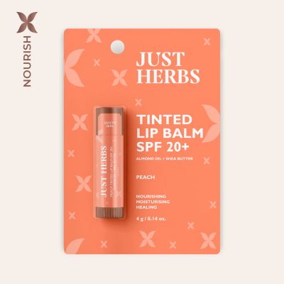 Just Herbs: Tinted Lip Balms SPF 20+ (Peach) - 4gm