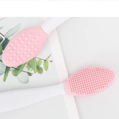 Getmecraft: Lip Exfoliating Brush, Lip Brush Tool, Double-Sided Silicone Brush (Pack Of 1)