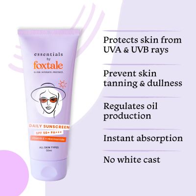Foxtale: Essentials Brightening SPF 50 Sunscreen - 50ml