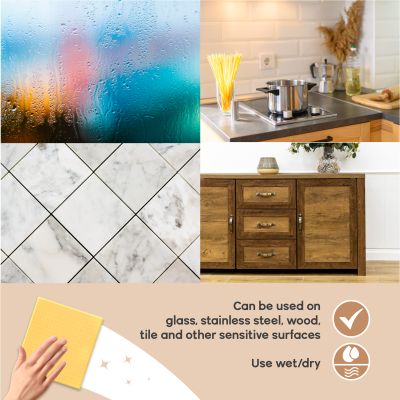 Cleevo: Swish Natural Cellulose Based Sponge Wipe - Pack Of 5