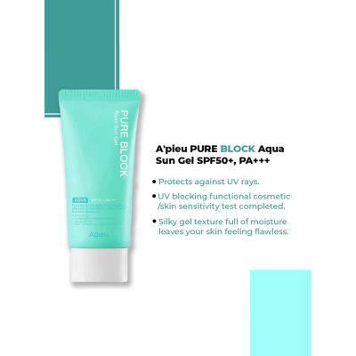 Apieu: Pure Block Aqua Sun Gel SPF50+ & Pa+++ - 50ml