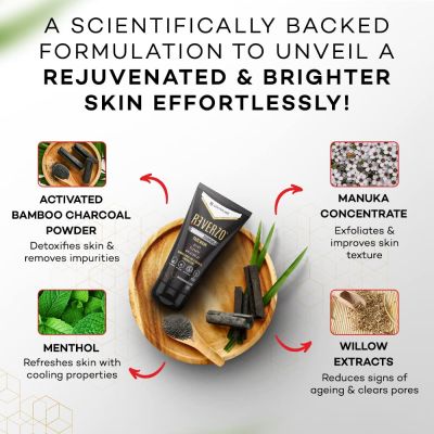 Reverzo: Activated Charcoal Face Wash - 100 ml
