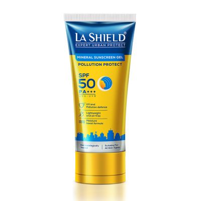La Shield: Pollution Protect SPF 50 Mineral Sunscreen Gel - 50 gm