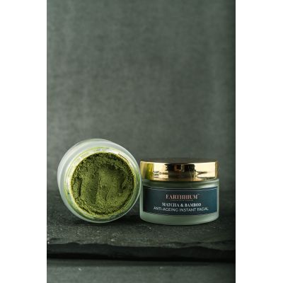 Earthhium: Matcha & Bamboo Instant Facial Jar