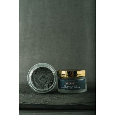 Earthhium: Charcoal & Mint Instant Facial Jar
