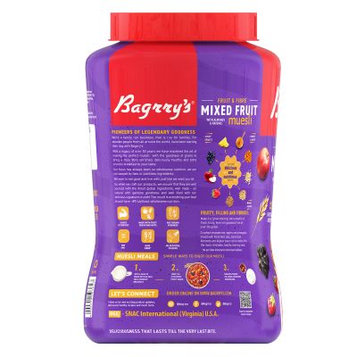 Bagrrys: Fruit & Fibre Mixed Fruit Muesli - 1kg