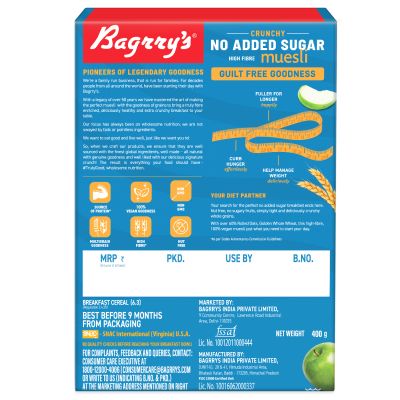 Bagrrys: Whole Grain Crunchy Muesli - 500gm