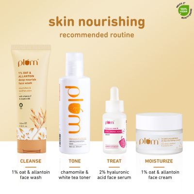 Plum: 1% Oat & Allantoin Deep Nourish Face Wash - 100ml