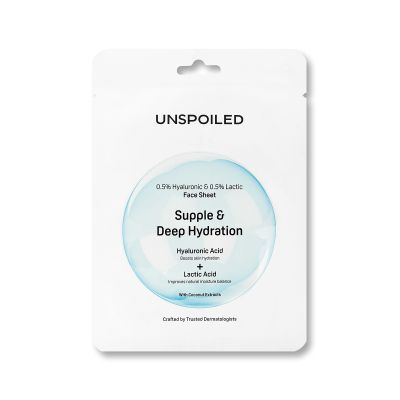 UNSPOILED: 0.5% Hyaluronic & 0.5% Lactic Sheet Mask & 0.5% Azelaic & 0.5% Salicylic Sheet Mask Combo